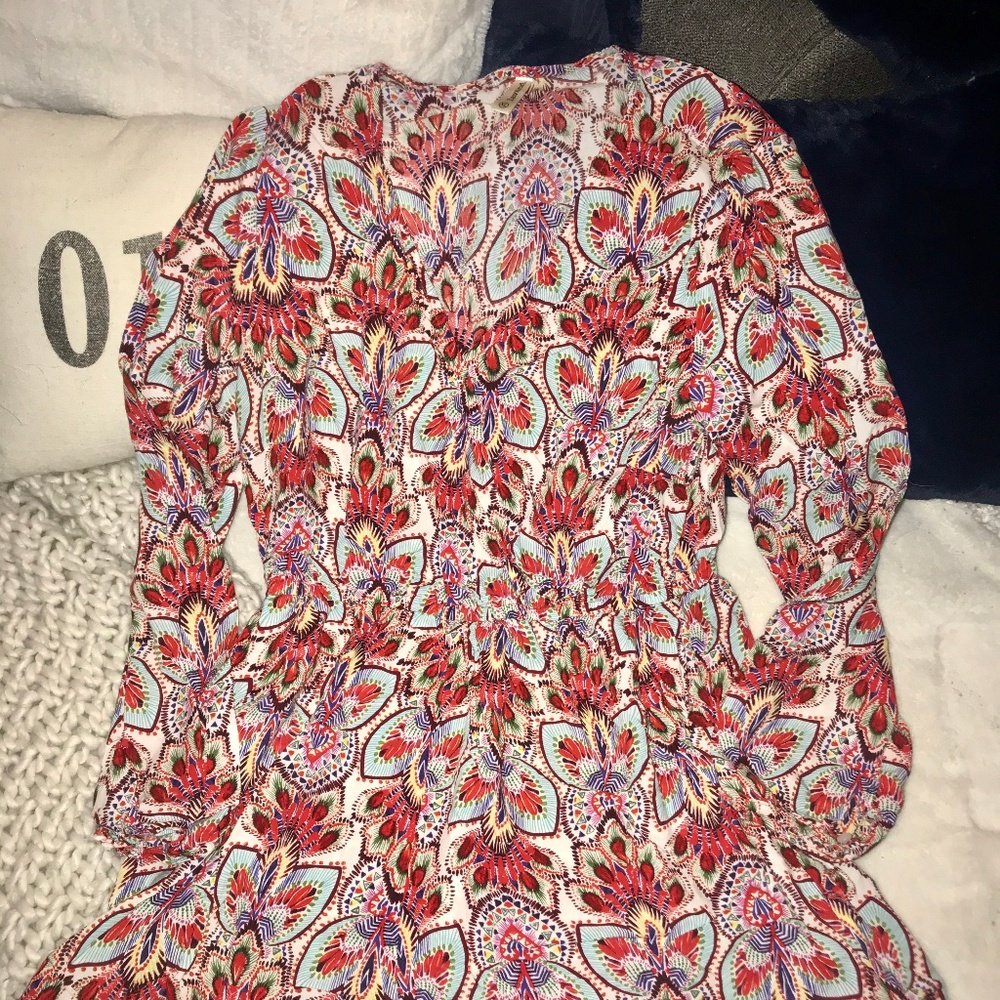 Brightly Patterned Long Sleeve Romper